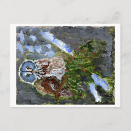 Blåskalig vykort i uggla