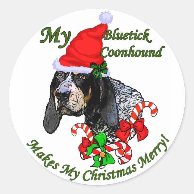 Blåskalkens julklapp runt klistermärke (Framsida)