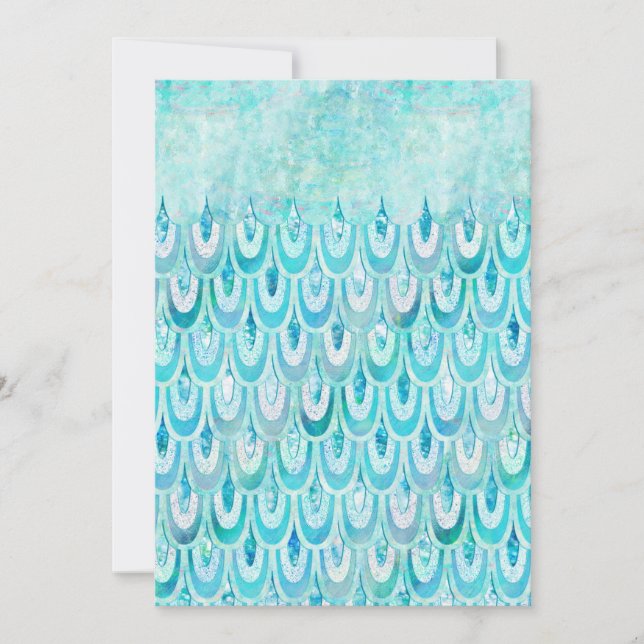 Blåskalor av finskalig Sjöjungfru skalor av fisk (Framsida)