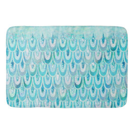 Blåskalor av finskalig Sjöjungfru skalor av fisk Badrumsmatta