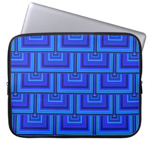 Blåskalor i rand mönster laptop sleeve
