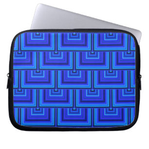 Blåskalor i rand mönster laptop sleeve