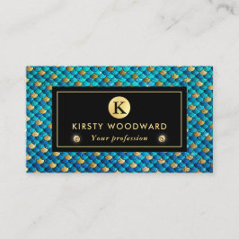 Blåskalor och Guld-Sjöjungfruar i Mönster Visitkort