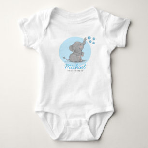 Blåskålsbubbla för den blåa elefanten namn t shirt
