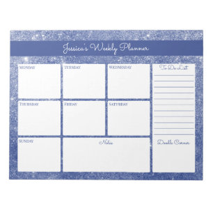 Blåskare Anpassningsbar Veckoplanering och Att gör Anteckningsblock