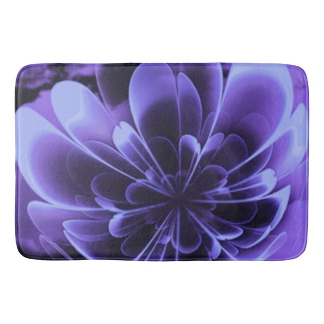 Blåskärmsfärgade Corolla Bent Up Petals Badrumsmatta (Framsidan)