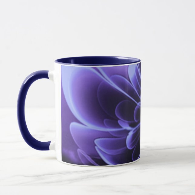 Blåskärmsfärgade Corolla Bent Up Petals Mugg (Vänster)