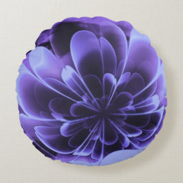 Blåskärmsfärgade Corolla Bent Up Petals Rund Kudde