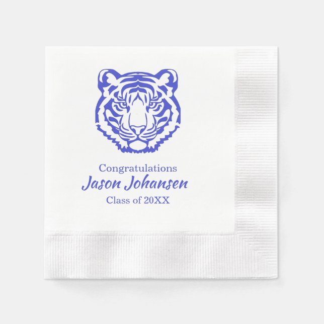 Blåskärmshögskola Mascot Motif Party Napkin Pappersservett (Framsidan)