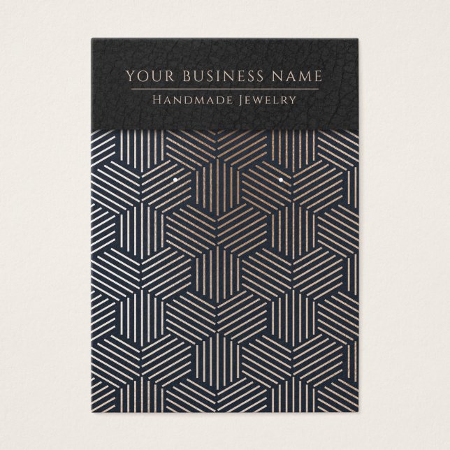 Blåskärmskort för Ro Guld i geometrisk Visning Visitkort (Framsidan)