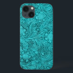 Blåskärmsutsugande läderåterställande Blommigt<br><div class="desc">Elegantens blå grönt läder ser ut som vintage blommor med präglat utseende. Det finns på andra produkter. Inte äkta läder utan bild av det.</div>