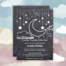 Blåskartat Twinkle Twinkle Little Star Baby Shower