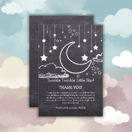 Blåskartat Twinkle Twinkle Little Star Baby Shower Tack Kort