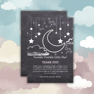 Blåskartat Twinkle Twinkle Little Star Baby Shower Tack Kort