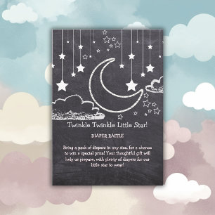 Blåskartat Twinkle Twinkle Little Star Baby Shower Tilläggskort