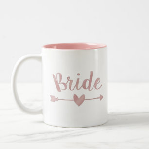 Blåsken Modern Lettering Rosa Hearts Anpassningsba Två-Tonad Mugg