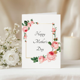 Blåsking Rosa ros Mors dag Kort
