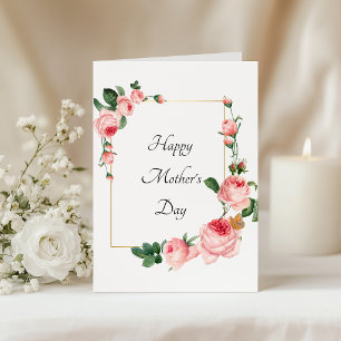 Blåsking Rosa ros Mors dag Kort