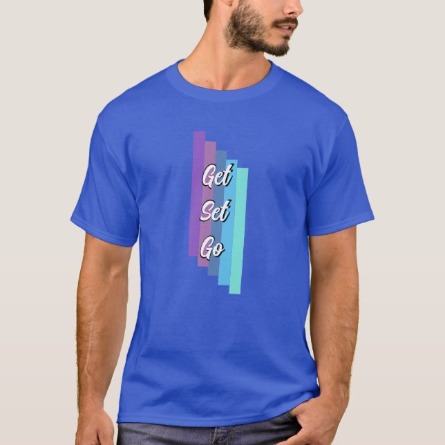 Blåskjorta färg med aktiv coola t shirt (Framsida)