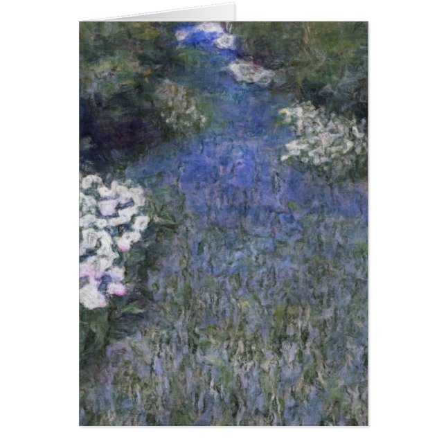 Blåskog Väg Impressionistist Oilfärg Hälsningskort (Framsidan)