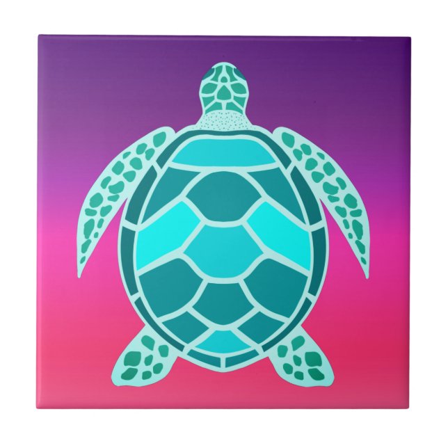 Blåsköldpaddor, sköldpaddor, blåsköldpaddor, sköld kakelplatta (Framsidan)