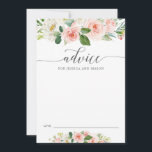 Blåskombinationskort för Bride och Groom Rådkort<br><div class="desc">Har dina gäster i bröllop  sina råd till nylingarna med det här matchande Blåkortet? Redigera enkelt med namnen.</div>