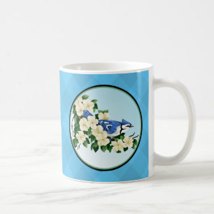 Blåskrika blomkrus kaffemugg