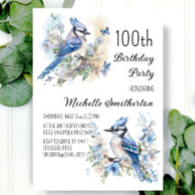 Blåskrika Fågel Blommor Vår 100-årsdag