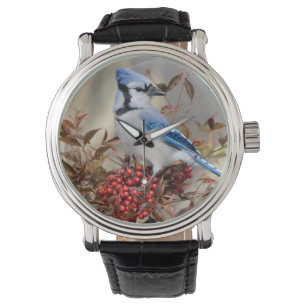 Blåskrika i Nandina Heavenly Bamboo Armbandsur
