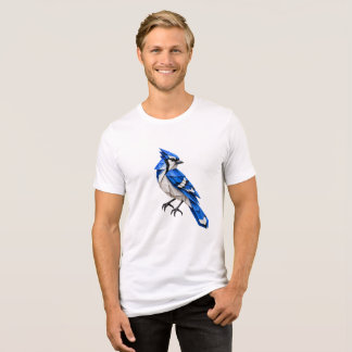 Blåskrika Origami Fågel Minimal Papperskonst T Shirt