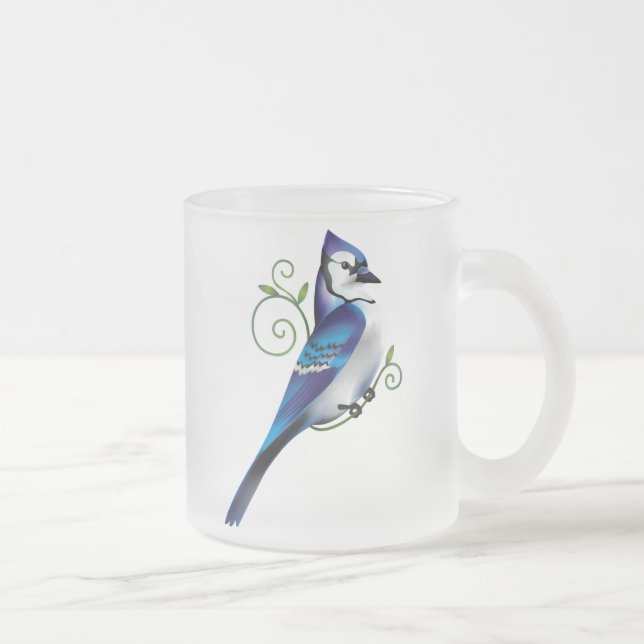 Blåskrikadag Frostad Glasmugg (Höger)