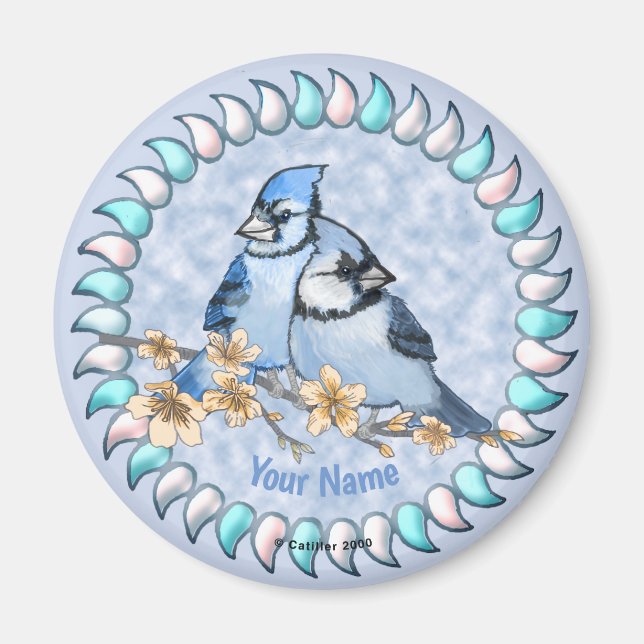 Blåskriketrädgren Magnet (Framsidan)