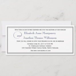 Blåskript, kristen bröllopsinbjudan inbjudningar