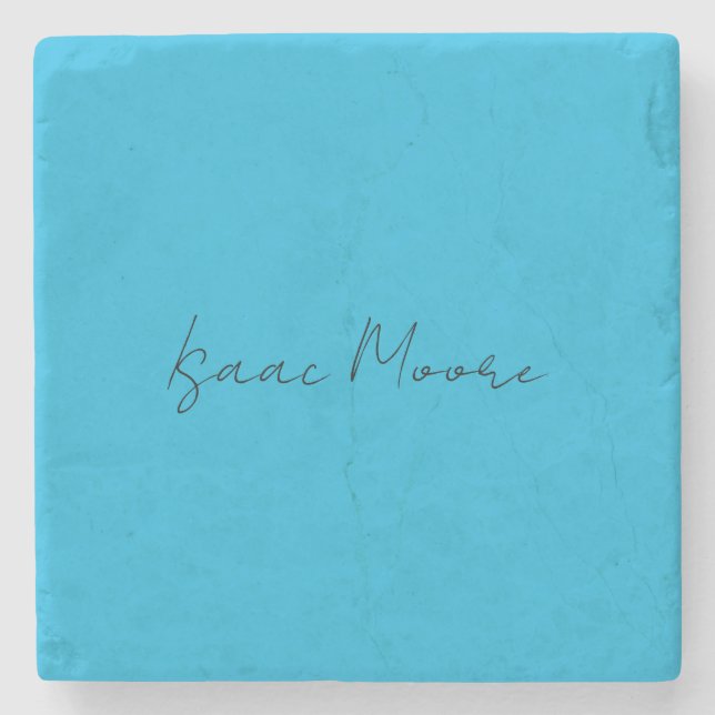 Blåskriptkalligrafi för vanlig Elegant Namn Stenunderlägg (Framsidan)