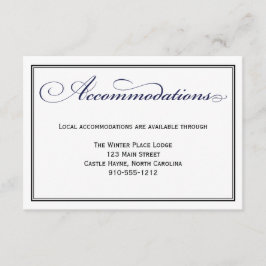 Blåskriptkort Bröllop för marint skript Tilläggskort