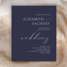 Blåskriptsbröllop för budgeterad Mörk - marininbju