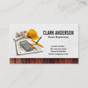 Blåskrivarutrustning Ingenjör Verktyg Builder Visitkort