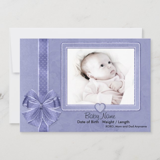 Blåskrot Baby-meddelande Julkort (Framsida)