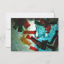 Blåskrynklingsinbjudan.Blåhavets abstrakt Inbjudningar