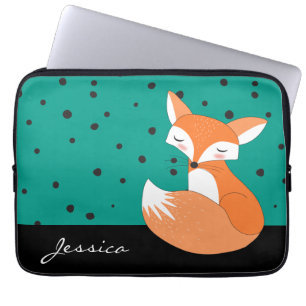 Blåskudd med anpassat namn laptop sleeve