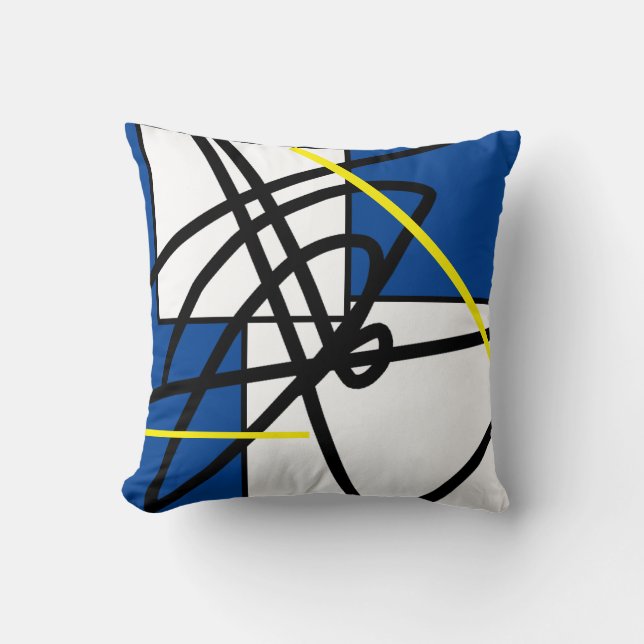 Blåskuddsfyllning för abstrakt minimalism kudde (Framsida)