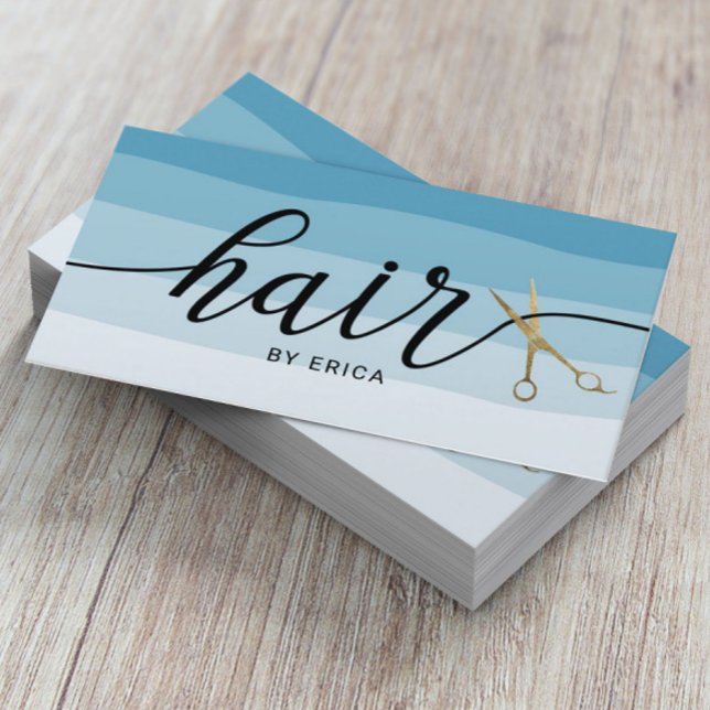 Blåskugga i guld-sax visitkort (Skapare uppladdad)