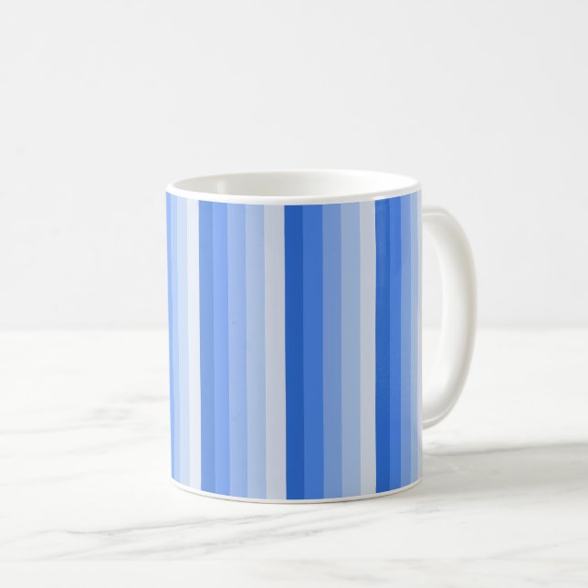 Blåskugga rand kaffemugg (Framsida höger)