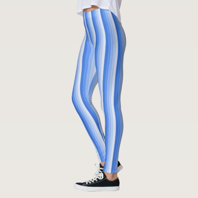 Blåskugga rand leggings (Vänster)