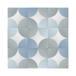Blåskuggor En fjärde cirkel Geometrisk design Kakelplatta
