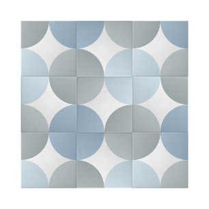 Blåskuggor En fjärde cirkel Geometrisk design Kakelplatta