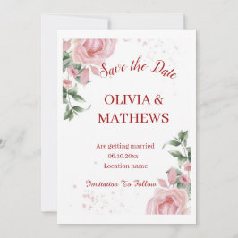 Blåsling i Bloom: A Bröllop Firande i Rosa Inbjudningar
