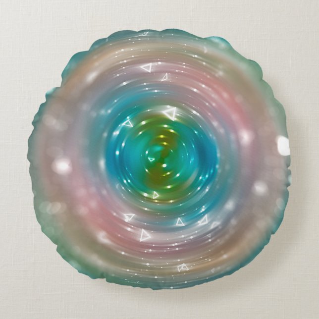 Blåsljus, skrika oskärpa ljus på multiska rund kudde (Framsidan)