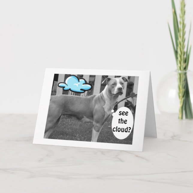BLÅSLOR OM BIRTHDAY INTE ÄR LYCKLIG SÄGER HUND KORT (Framsida)