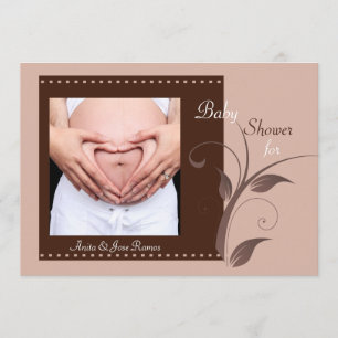 Blåsning - Fotobabyinbjudan Inbjudningar